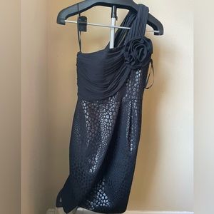 Laundry by Shelly One shoulder little black dress